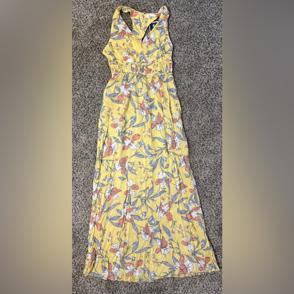 Japna Yellow Floral Maxi Skirt
